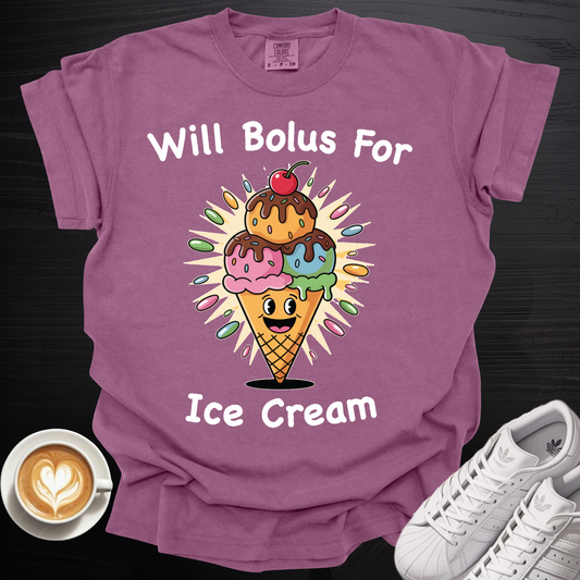 'Will Bolus for Ice Cream' - Tee