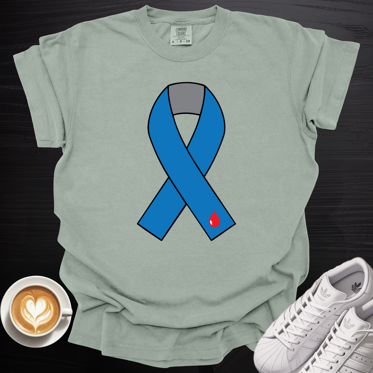 Blue Ribbon T1D Awareness - Tee